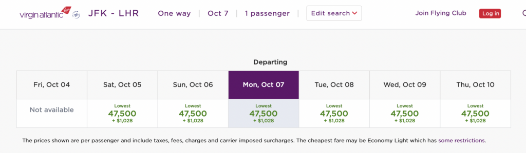 Delta flight booked on Virgin Atlantic